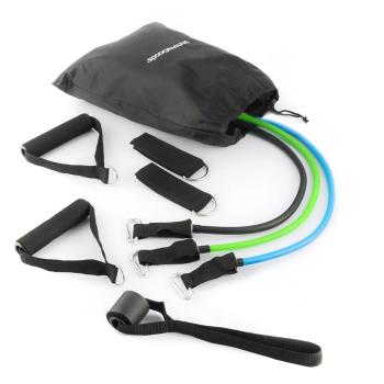 Innovagoods Tribainer Fitnessband Set mit Griffen, Türanker, Fußriemen und Tasche