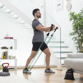 Innovagoods Tribainer Stretchbänder Set mit Zubehör, 3 Widerstandsbänder für Ganzkörpertraining