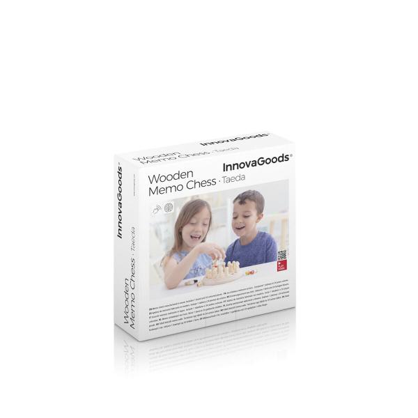 Verpackung des Memory-Schach aus Holz Taeda von InnovaGoods mit Abbildung spielender Kinder